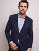 Men's wool mix  navy herringbone blazer by Vedoneire of ireland