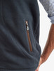Elegant style fleece gilet with suede trim by Vedoneire of Ireland