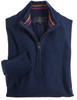 Men's half zip with texture knit, navy, by Vedoneire of Ireland