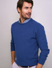 Men's Texture crew neck jumper, blue, by Vedoneire of Ireland