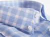 Men's soft cotton summer shirt, blue, by Vedoneire of Ireland