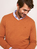 V-Neck Jumper (4400)  Apricot Crush