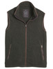 Stylish green fleece gilet with suede trim by Vedoneire of Ireland