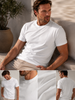 Men's Casual Round Neck Cotton T-Shirt (2204) White