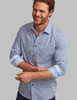 modern designed fine cotton digital print men's shirt, blue dica