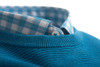Men's soft bamboo mix sea green check shirt Vedoneire of Ireland