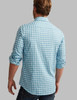 Men's soft fine cotton sea green check shirt Vedoneire of Ireland