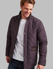 Men's diamond quilt jacket in purple with cord trim by Vedoneire of Ireland