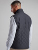 Men's heritage style navy diamond quilt gilet with cord trim by Vedoneire of Ireland