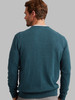 Men's luxury lambswool crew neck in Intense Teal by Vedoneire of Ireland