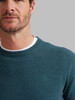 Men's luxury lambswool crew neck in Intense Teal by Vedoneire of Ireland