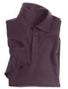 Luxury soft three button knit shirt in acai colour, by Vedoneire of Ireland