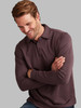 comfortable and smart knit shirt in acai colour, by Vedoneire of Ireland