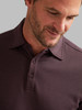 Luxury soft three button knit shirt in acai colour, by Vedoneire of Ireland