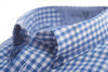 Button down gingham shirts for men, denim colour, by Vedoniere of Ireland