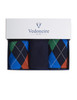 Premium men's 3pk cotton socks fun navy argyle navy, by Vedoneire of Ireland