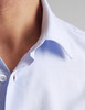 Men's fine subtle blue micro check by Vedoneire of Ireland