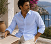 Men's Cotton Long Sleeve Shirt with LA Finish (2286) Blue