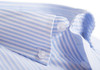 Classic blue stripe Oxford shirt with Pocket, short sleeve, 100% cotton,