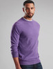 Men's texture knit cotton jumper, dusted grape, by Vedoneire of Ireland