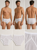 Men's 2 Pack Y Front Printed Briefs (2262) Whiteprint