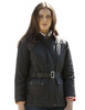 Womens Wax Jacket (5050) motorcycle style with belt, by Vedoneire of Ireland.