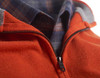 Luxury wool mix half zip, Men's, orange, by Vedoneire of Ireland