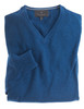 Men's Soft Knit Cotton V-Neck Jumper (4700 Sodalite) blue green palette