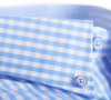 Men's blue gingham shirt by Vedoneire of Ireland