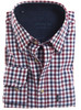 Heritage style shirt in navy red check by Vedoneire of Ireland