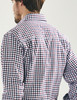 brushed country wine navy check shirt by Vedoneire of Ireland