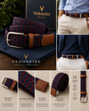 Mens Braided Belt Red (9002)