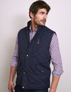 Men's diamond quilt gilet, classic fit, with self colour cord detail