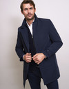 Men's water resistant padded mac, navy, by Vedoneire of Ireland