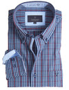 Men's 100% cotton peach finish  button down shirt, regular fit.