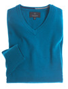 Men's Luxury Lambswool knit, aqua, by Vedoneire of Ireland