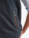 Elegant style fleece gilet with suede trim by Vedoneire of Ireland