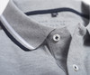 Men's Grey Pique polo with contrast on ribs and pocket by Vedoneire of Ireland