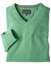 V neck cotton cashmere knit by Vedoneire of Ireland