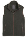 Stylish green fleece gilet with suede trim by Vedoneire of Ireland