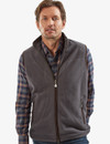 Gentleman's grey fleece gilet with suede trim by Vedoneire of Ireland