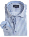Elegant Geo digital print shirt, 100% cotton, by Vedoneire of Ireland