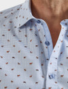 Elegant stag print shirt, by Vedoneire of Ireland