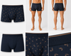 Men's Cotton Jersey Boxer Briefs, Navy Print, 2-Pack