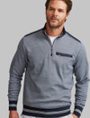 two tone half zip sweatshirt with pocket by Vedoneire of Ireland