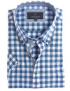 men's cotton linen mix short sleeve shirt with pocket by Vedoneire of Ireland