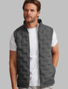 Men's no stitch quilted gilet in charcoal by Vedoneire of Ireland