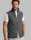 Men's no stitch quilted gilet in charcoal by Vedoneire of Ireland