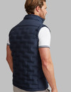 men's modern look no-stitch quilted gilet, navy,  by Vedoneire of Ireland