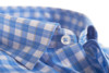 Men's soft bamboo mix  summer blue check shirt Vedoneire of Ireland